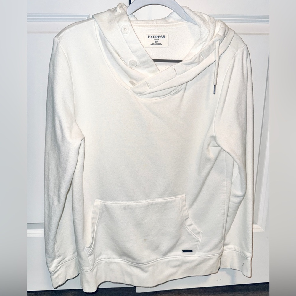 Express Men’s White Hoodie – Size Small